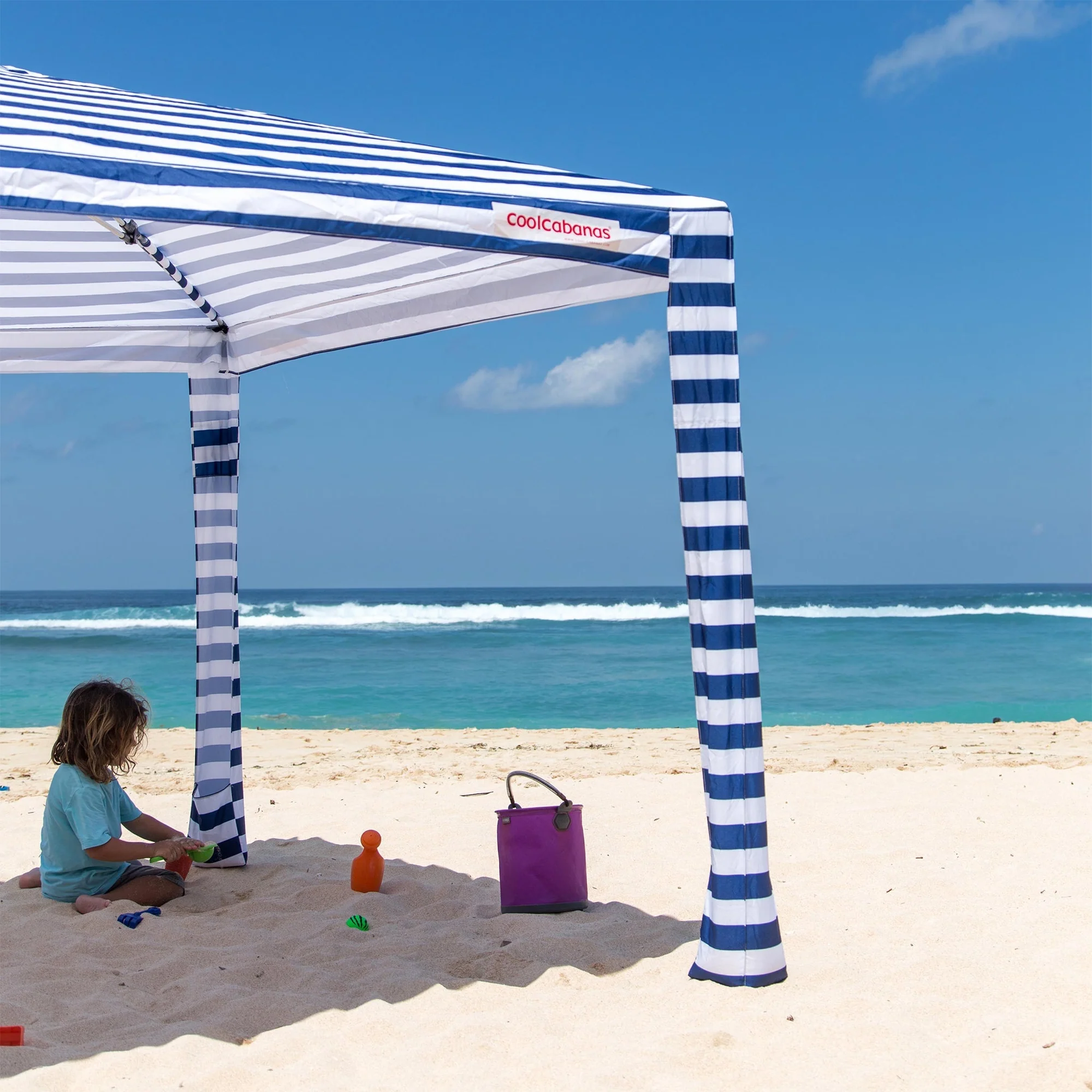 Cool Cabana Large - 5.8㎡- Navy Stripes - Image 4