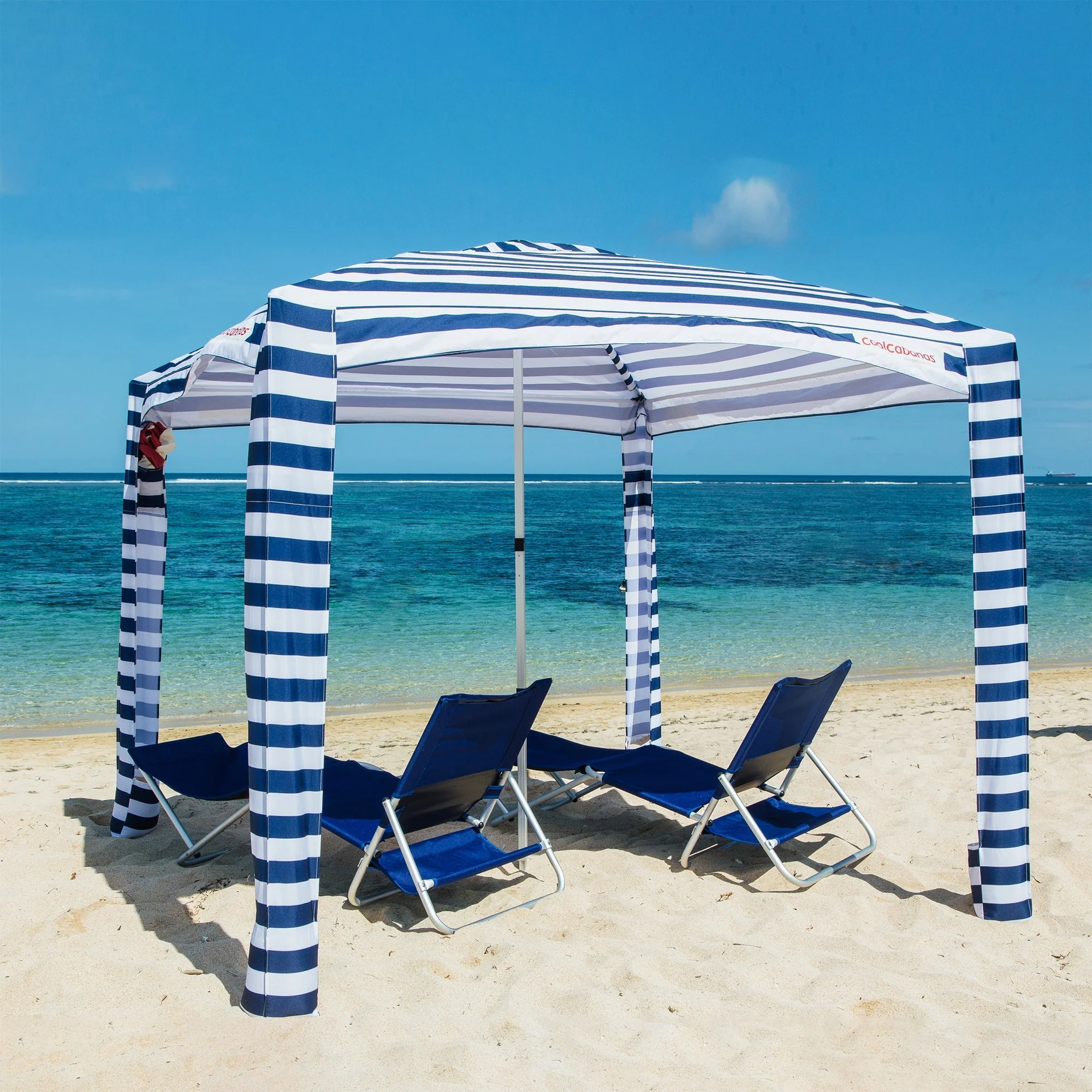Cool Cabana Large - 5.8㎡- Navy Stripes - Image 5
