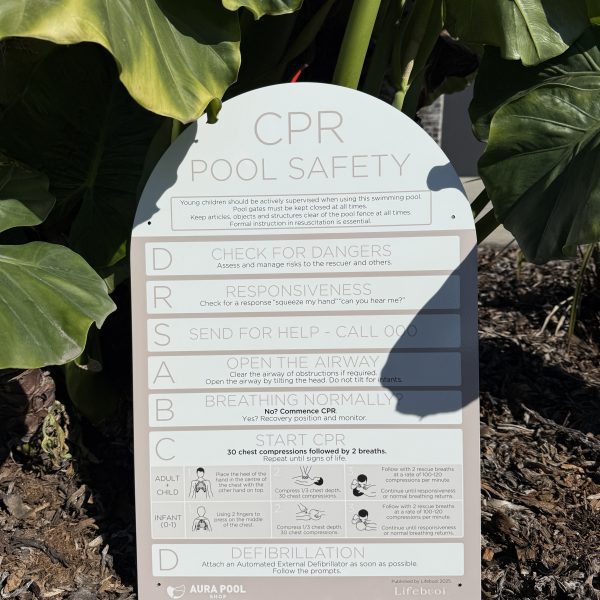 Sand - CPR Pool Safety Sign